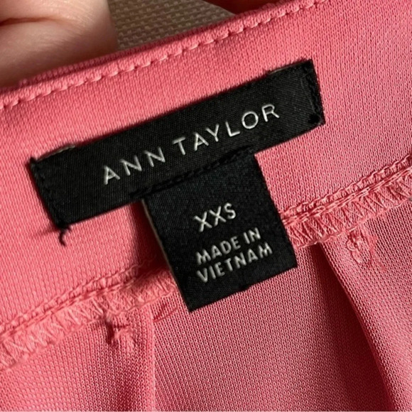 Ann Taylor • Guava Pink Pleated Cap Sleeve Blouse - Picture 4 of 5